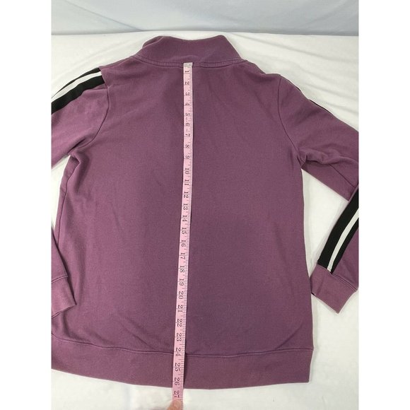 Victoria’s Secret PINK Half Zip Pullover Logo Purple Sweatshirt - Size M EUC - Picture 7 of 7